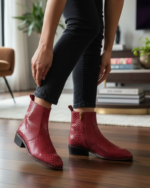 Volcano Cherish Red Cuban Heel Leather Boot - Image 7