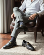 Varico Black Italian Buckle Loafer - Image 5