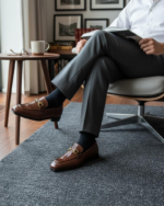Varico Brown Italian Buckle Loafer - Image 5