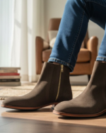 Regal Brown Suede Chelsea Boot - Image 2
