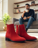 Regal Red Suede Leather Chelsea Boot