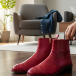 Volcano Cherish Red Cuban Heel Leather Boot