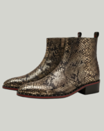 Nukerio Cuban Heel Leather Designer Chelsea Boot - Image 4