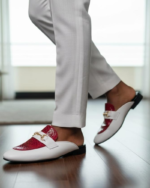 Zolevo Red and White Designer Mules - Image 4