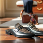 Whisper Snake Pattern Designer Mules