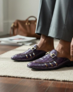 Misht Purple Designer Mules - Image 4