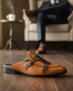 Tan Colour Double Monk Mules
