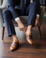 Tan Colour Double Monk Mules - Image 4