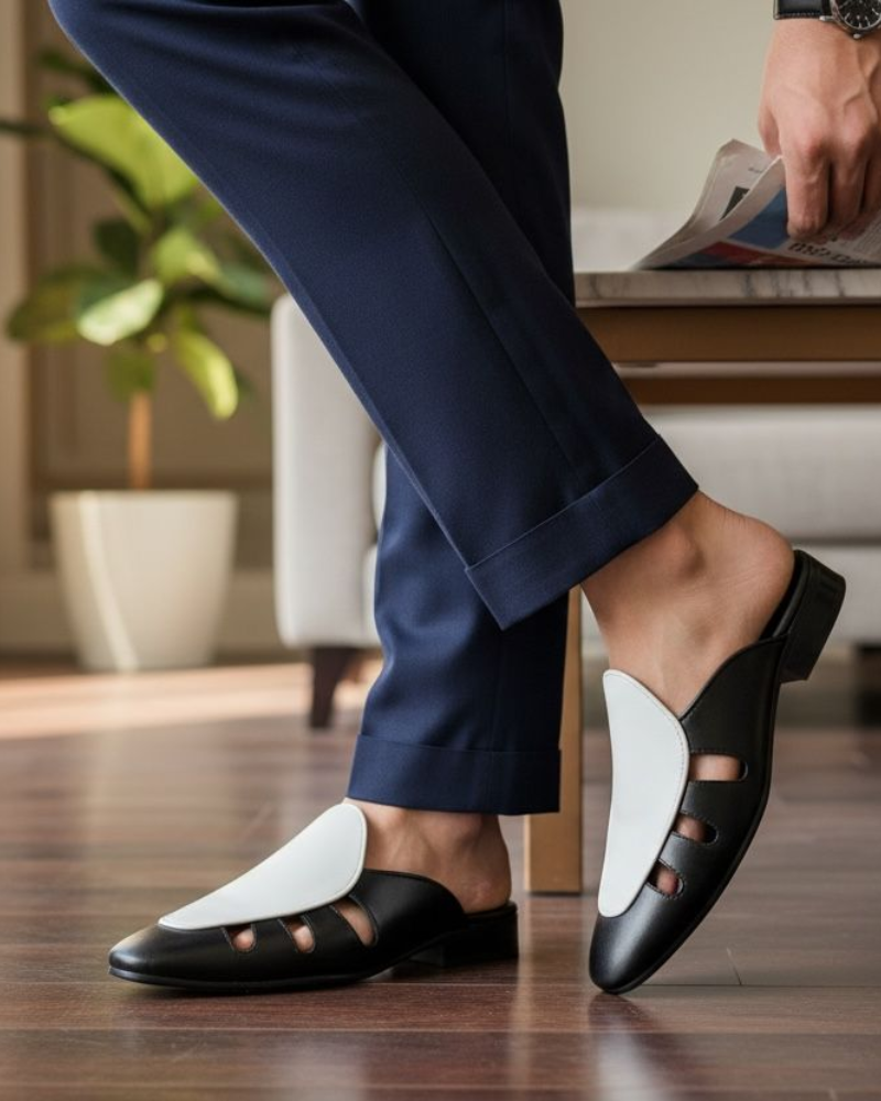 Untitled design - 2026-03-02T131434.068 Black&White Designer Mules - Image 1