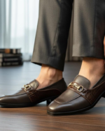 Brown Italian Collar Buckle Loafer - Image 4
