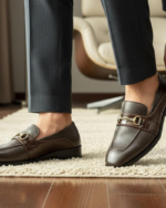 Brown Italian Collar Buckle Loafer - Image 5