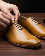 Tan colour Wholecut Formal Shoes - Image 3