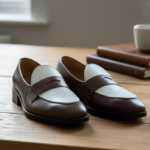 Belgium Brown and White Classic Loafer