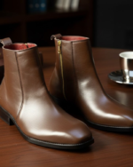 Brown Leather Classic Chelsea Boot - Image 5