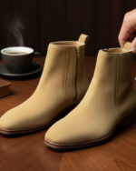Camel Suede Leather Chelsea Boot - Image 4