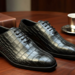 Black Crocko Pattern Wholecut Formal