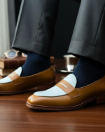Belgium Brown and White Classic Loafer - Image 5