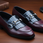 Horsebit Black and Wine Designer Loafer