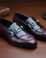 Horsebit Black and Wine Designer Loafer