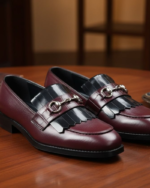Horsebit Black and Wine Designer Loafer - Image 5