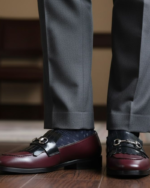 Horsebit Black and Wine Designer Loafer - Image 3