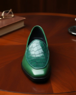 Attire Green Designer Crocko Pattern Loafer - Image 5