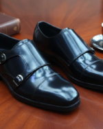Biscof Black Double Monk Formal Shoes - Image 4