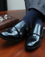 Biscof Black Double Monk Formal Shoes - Image 3