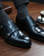 Biscof Black Double Monk Formal Shoes - Image 2