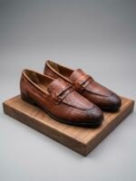 Tan Mesh American Penny Loafer